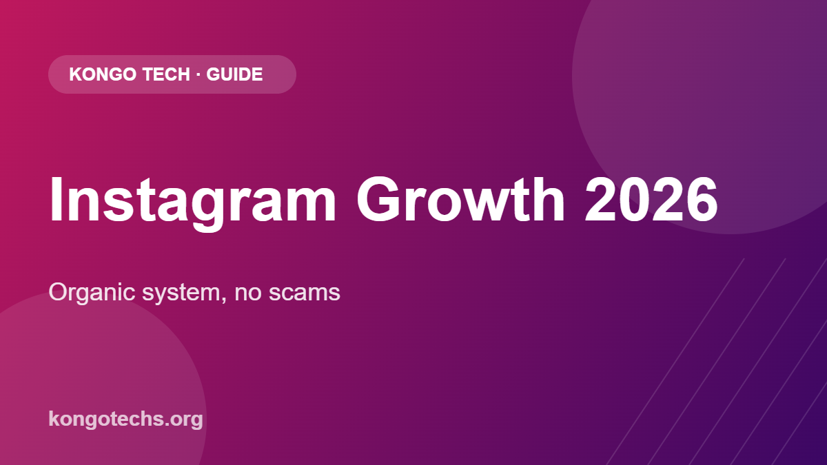 Get Instagram followers organically — Kongo Tech guide